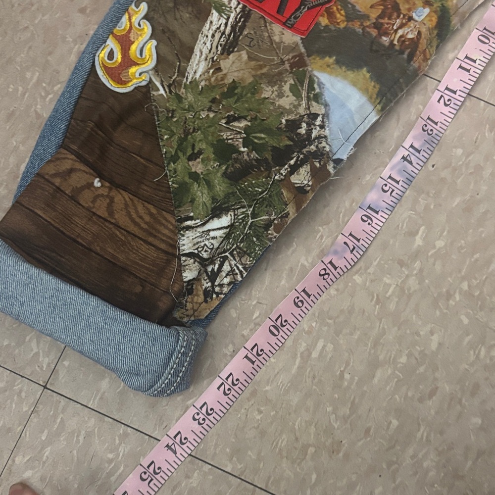 Patchwork Graphic Jeans the arent full length - image 8